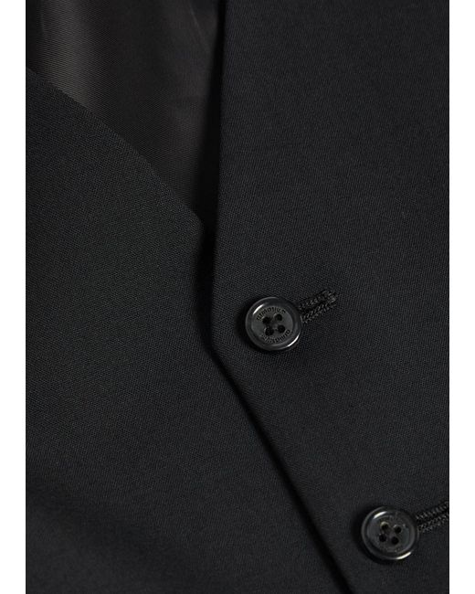 ARMARIUM Black Mark Wool And Satin Vest