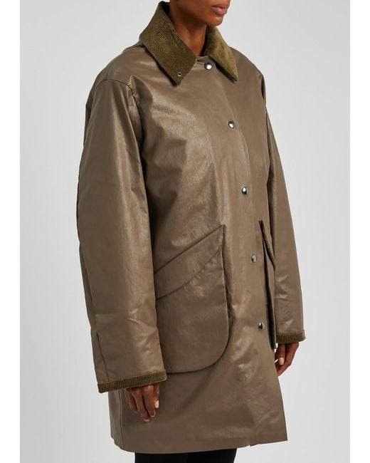 Kassl Brown Hunting Coated Cotton-blend Jacket