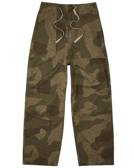 Moncler Genius Green 8 Moncler Palm Angels Camouflage Cotton Trousers for men