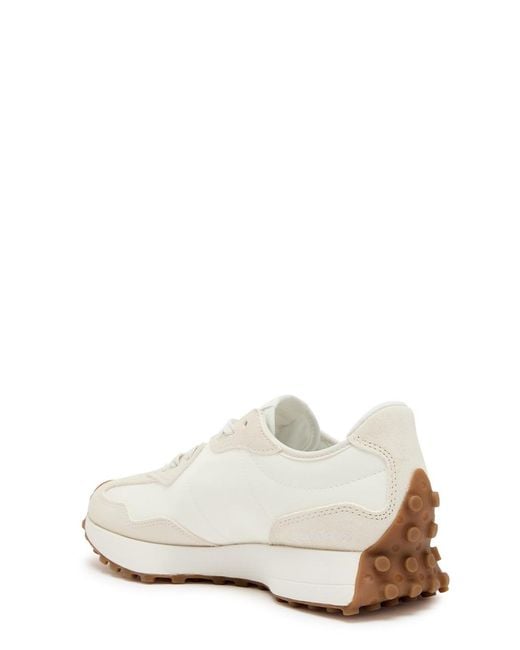 New Balance White 327 Panelled Leather Sneakers