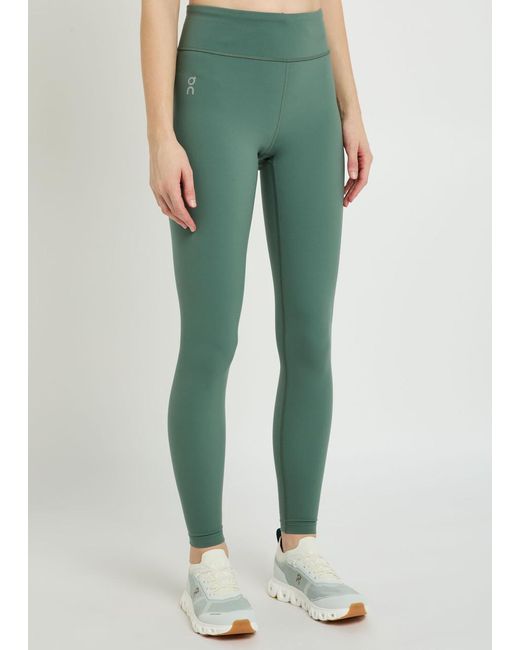 On Shoes Green Core Logo Stretch-Jersey Leggings