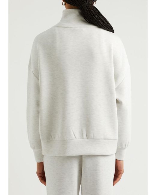 Varley White Hawley Half-Zip Stretch-Jersey Sweatshirt