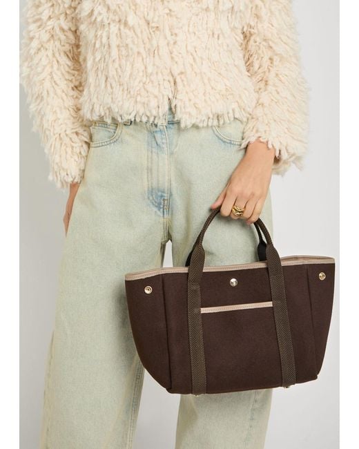 Rue de Verneuil Brown Traversée S Pockets Whip Wool Tote Bag