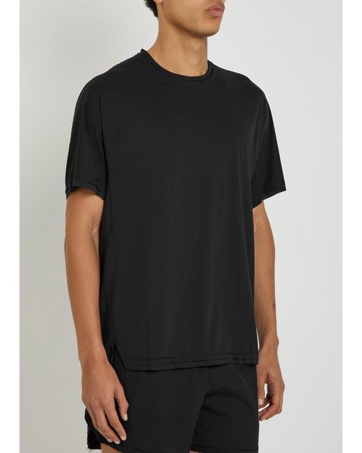 Y-3 Black Logo-Appliquéd Jersey Running T-Shirt for men