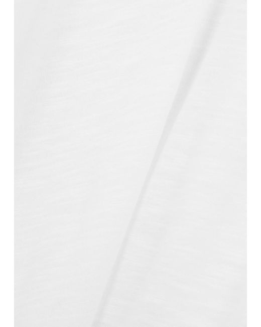 American Vintage White Jacksonville Slubbed Cotton-Blend Top