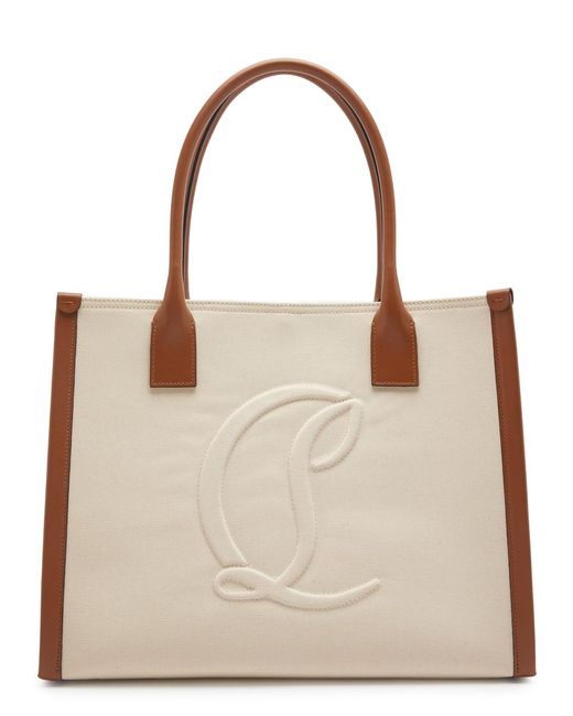 Christian Louboutin Natural By My Side Large Canvas Tote