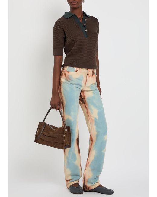 J.W. Anderson Blue Printed Straight-Leg Jeans