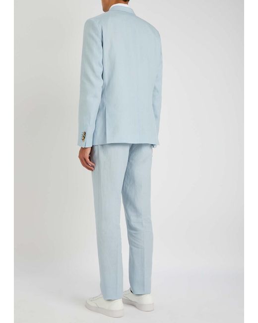Paul Smith Blue Linen Suit for men