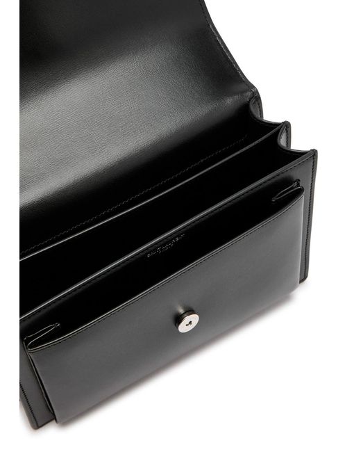 Saint Laurent Black Sunset Medium Leather Shoulder Bag