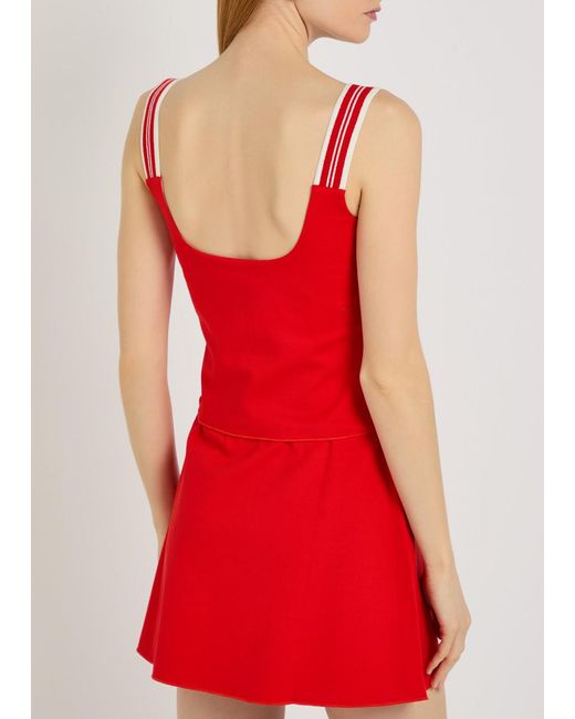 Spense Red Court Piqué Ponte Top