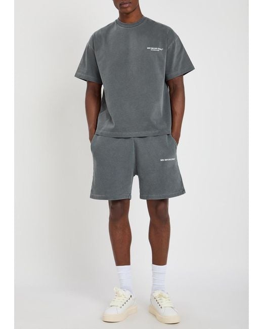 MKI Miyuki-Zoku Gray Uniform Logo-Print Cotton-Blend Shorts for men