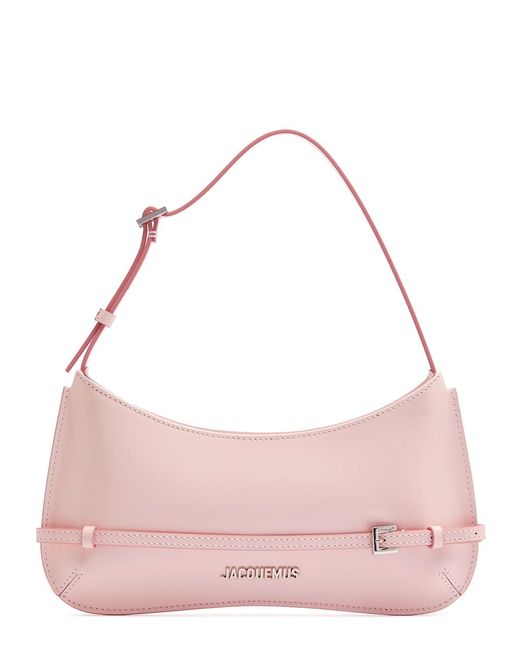 Jacquemus Pink Le Bisou Ceinture Leather Shoulder Bag