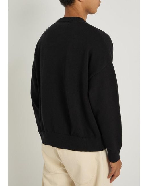 Picante Black Gallery Knit Cotton Jumper for men