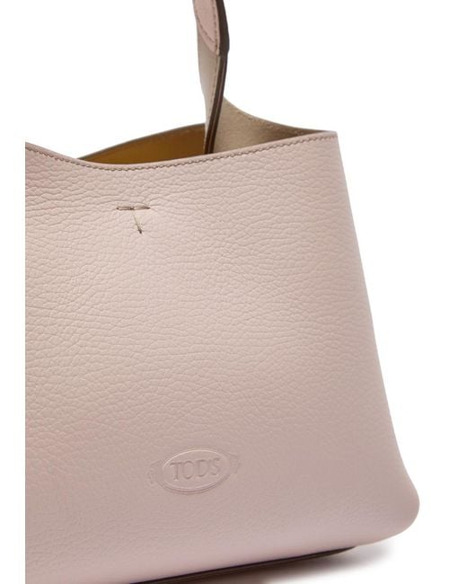 Tod's Pink Florida Mini Leather Tote Bag