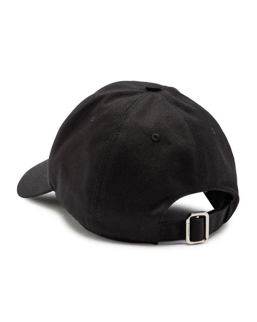 Givenchy Black Logo-Embroidered Cnavas Cap for men