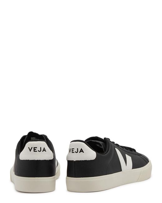 Veja Black Campo Leather Sneakers for men