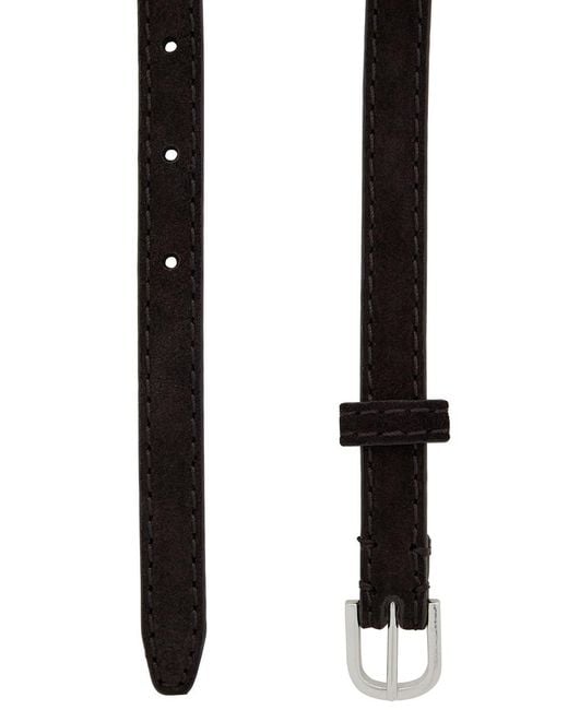 Totême  White Thin Suede Belt