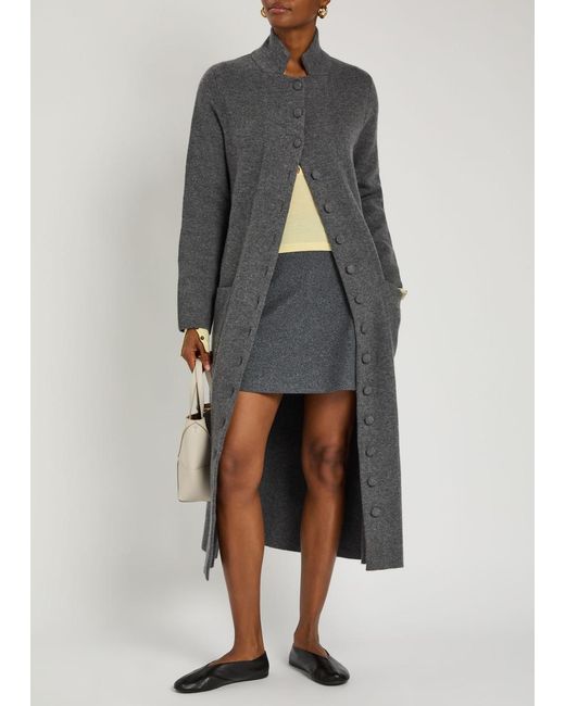 Lisa Yang Gray Rhea Cashmere Cardigan Coat