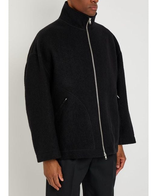 YMC Black Aaron Zip Wool Jacket for men