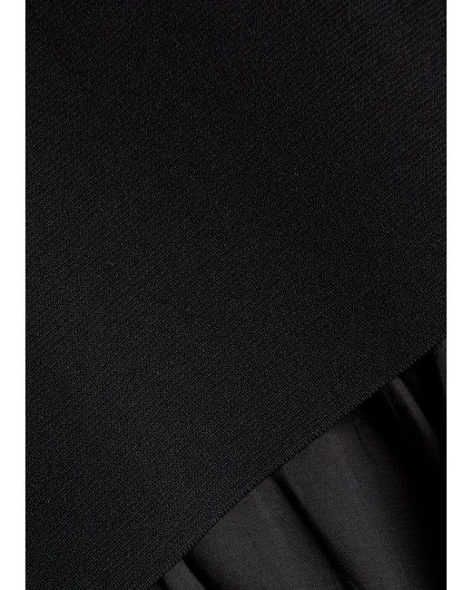 Totême  Black Layered Cocoon-Skirt Knit Midi Dress