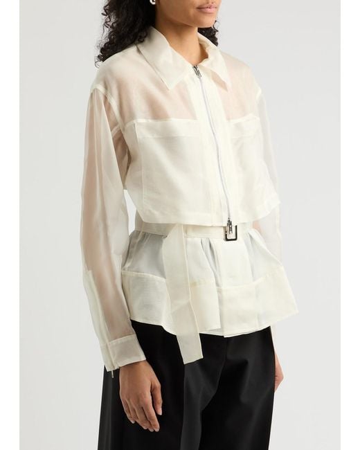 3.1 Phillip Lim Natural Layered Silk-Organza Jacket