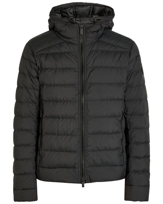 Canada Goose Black Crofton Hooded Enduraluxe Shell Jacket for men