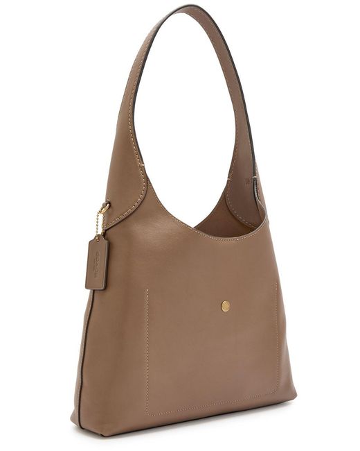 COACH Brown Brooklyn 28 Leather Shoulder Bag