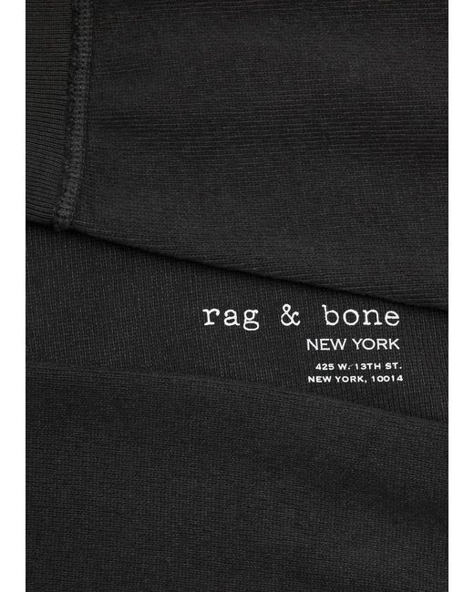 Rag & Bone Black Damon Logo Cotton Sweatshirt for men