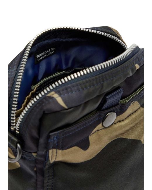 Porter-Yoshida and Co Black Counter Shade Camouflage Nylon-Twill Shoulder Bag for men