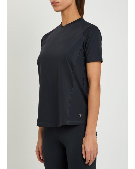 Now You Live Black Waterley Stretch-Jersey T-Shirt