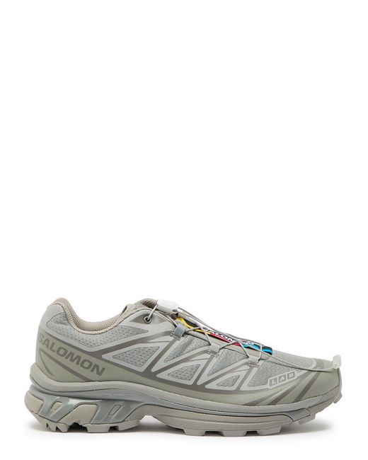 Salomon Gray Xt-6 Panelled Mesh Sneakers for men