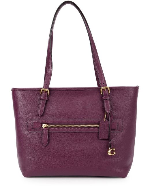 COACH Purple Taylor Leather Tote