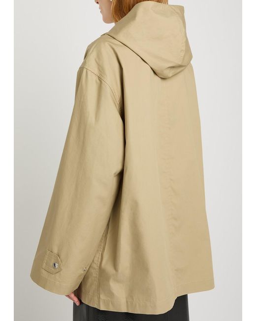 Totême Natural Hooded Scarf-Effect Cotton Jacket