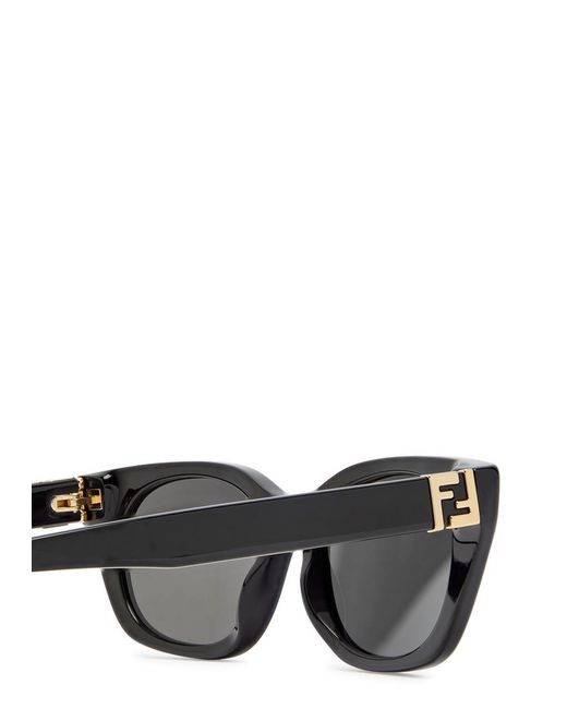 Fendi Gray Narrow Cat-Eye Sunglasses
