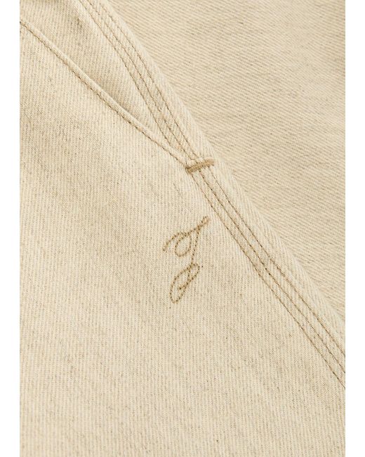 Jacquemus Natural Le De-Nimes Paysan Wide-Leg Cotton-Blend Trousers for men