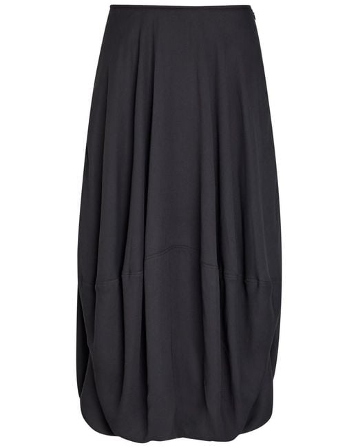 Lemaire Blue Balloon Crepe Midi Skirt