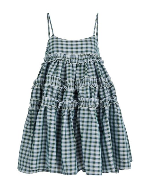 Sister Jane Blue Arabella Checked Tiered Mini Dress