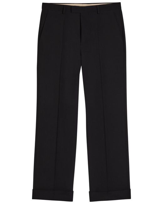 Valentino Garavani Blue Straight-Leg Wool Trousers for men