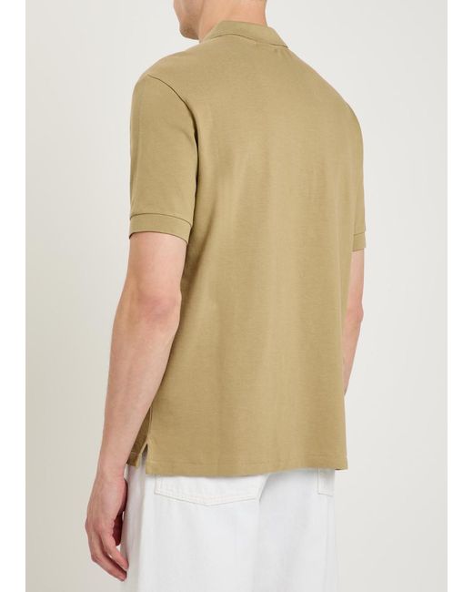Paul Smith Yellow Appliquéd Piqué Cotton Polo Shirt for men