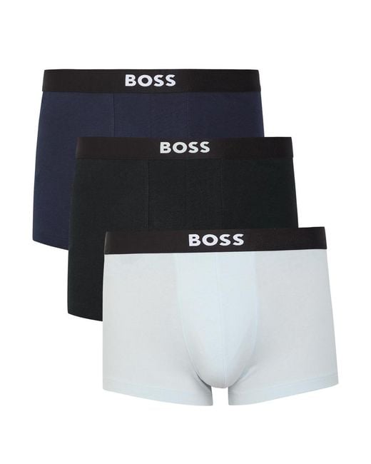 Boss Black Stretch-Cotton Trunks for men