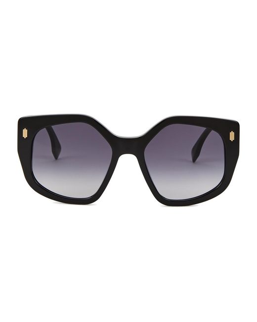 Fendi Black Bold Oversized Sunglasses