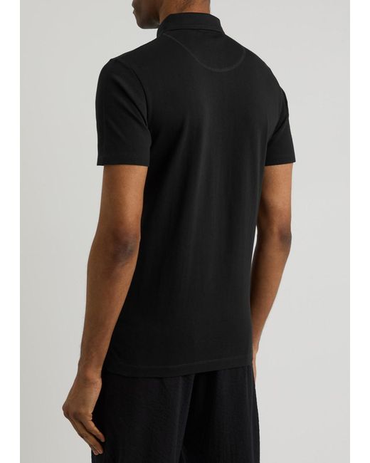 Sunspel Black Striped Cotton T-shirt for men