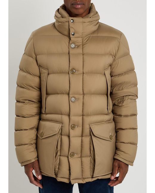 Moncler Natural Clunye Faux Fur-Trimmed Nylon Jacket for men