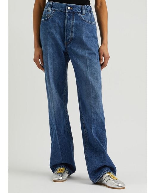 MERYLL ROGGE Blue Layered Straight-Leg Jeans