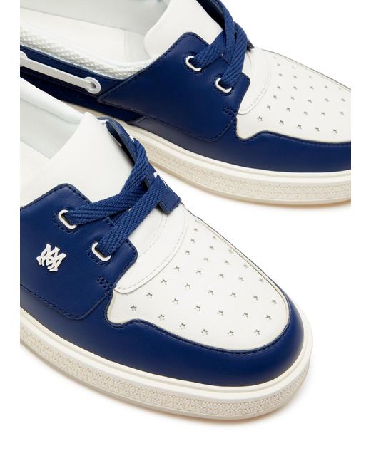 Amiri Blue Ma Panelled Leather Slip-on Sneakers for men