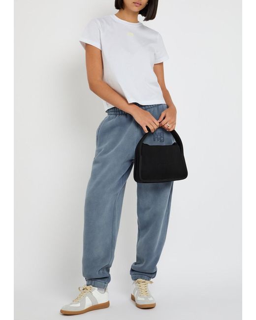 T By Alexander Wang White Logo-Appliquéd Cotton T-Shirt