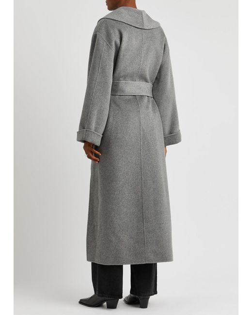By Malene Birger Gray Trullem Belted Wool Coat