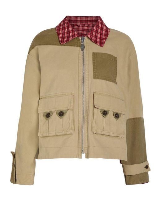 Damson Madder Brown Marcelle Reversible Cotton-Twill Barn Jacket
