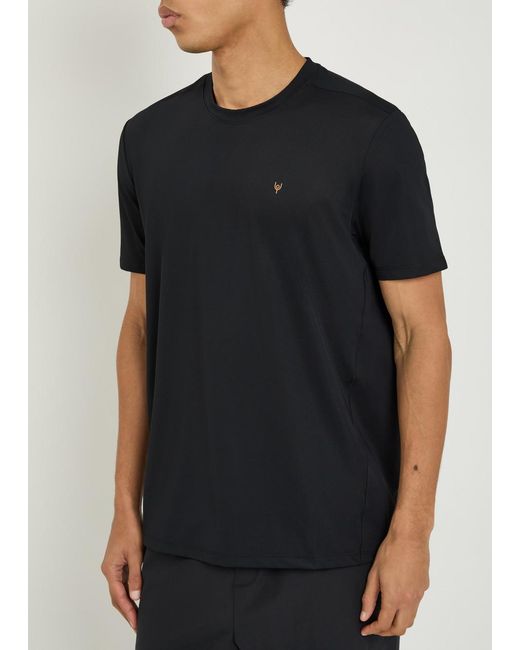 Now You Live Black Shearsby Logo-Print Jersey T-Shirt for men