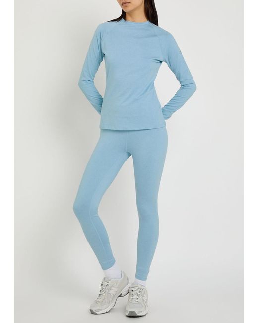 Varley Blue Always Warm Stretch-Jersey Top